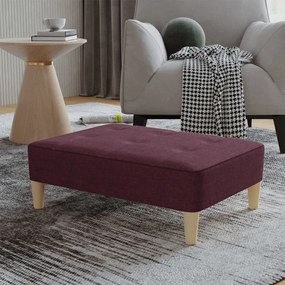 vidaXL Apoio de pés 78x56x32 cm tecido roxo