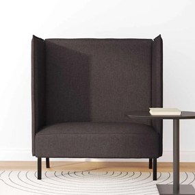 Sofá de Encosto Alto Castanho 109x56x121 cm Tecido