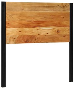 vidaXL Cabeceira de cama 100 cm madeira de acácia maciça/ferro