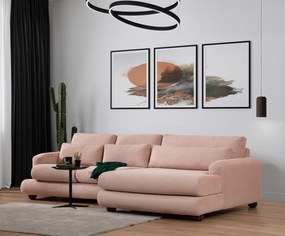 Sofá de Canto River – Rosa – 330x150 cm