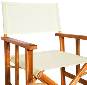 Cadeiras de realizador 2 pcs madeira de acácia sólida