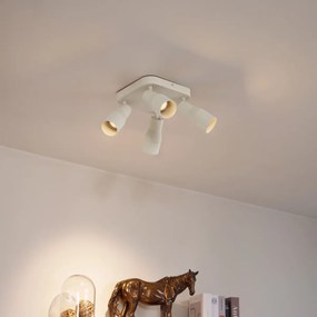 Candeeiro de Teto GU10 Bege Quadrado 50mm 4 Luzes - Stanley