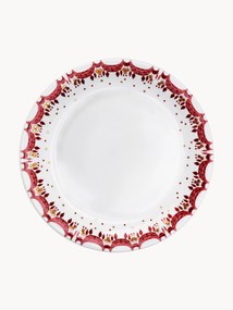 Pratos de jantar de Natal pintados à mão Guirlande, conjunto de 4