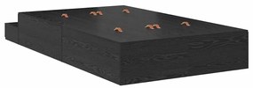 Estrado de Cama Carvalho Preto 120x200 cm