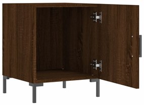 Mesa cabeceira 2pcs 40x40x50cm deriv. madeira carvalho castanho