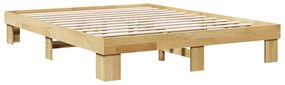 Estrutura de cama sem colchão 150x200 cm de madeira de carvalho