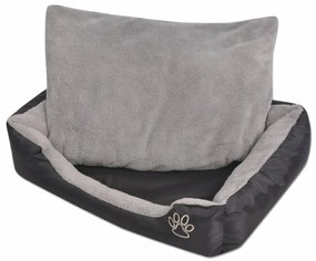 vidaXL Cama para cães com almofada acolchoada tamanho S preto