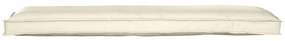 Almofada de Palete para Banco Creme 150 x 40 x 8 cm, feita em tecido O