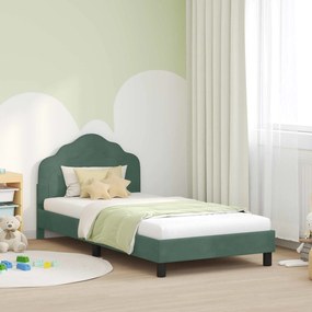vidaXL Estrutura de Cama Infantil com Cabeceira Verde do Mar