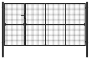 Portão de jardim 350x150 cm aço antracite