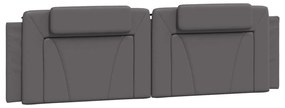 Cama com colchão 180x200 cm couro artificial cinza
