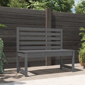 vidaXL Banco de jardim 109 cm madeira de pinho maciça cinzento