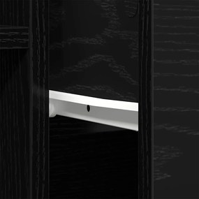 Buffet de Carvalho Preto vidaXL 60x30x70 cm Feito de Madeira Ingenerad