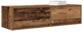 armário de TV vidaXL Madeira Velha 100x31x25,5 cm Madeira de Engenhari