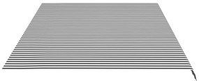 Tecido de substituição para toldo 6x3,5 m antracite e branco