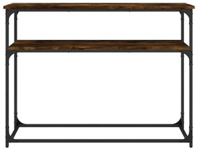 Mesa consola 100x35,5x75cm derivados de madeira carvalho fumado