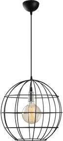 Candeeiro de Teto Tel – Preto – Diâmetro 40 cm, Altura 136 cm