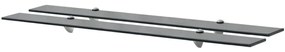 Prateleiras flutuantes 2 pcs vidro 100x10 cm 8 mm