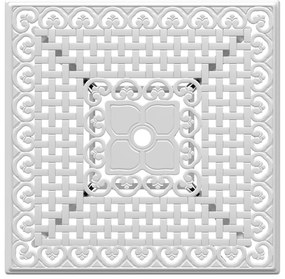 Mesa de jardim 80x80x75 cm alumínio fundido branco