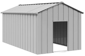 vidaXL Casota para cães com telhado 114x202x101 cm aço galvanizado