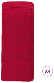 Toalhas de praia 4 pcs 60x135 cm tecido 400 GSM bordô