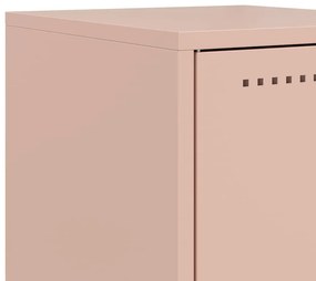Mesa de cabeceira 36x38,5x43,5 cm aço rosa