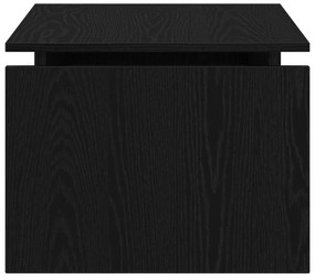 Mesa de Centro vidaXL Preta em Carvalho 68x38x50 cm Madeira Aconstruir