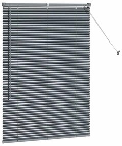 Persiana de Janela Cinzento-escuro 80 x 130 cm Alumínio