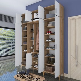 Hall Stand EA128 – Nogueira Branca – 180x240x37,5 cm