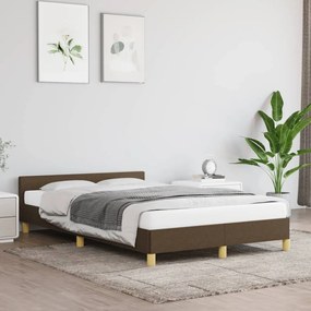 Estrutura de cama sem colchão 120x190cm castanho escuro