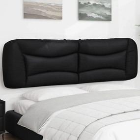 vidaXL Almofadão de cabeceira Hvar 183 cm couro artificial preto