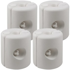 Conjunto de 4 suportes para pavilhão (NÃO INCLUÍDO) 25 cm Branco