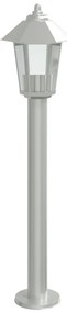 Candeeiros de chão para exterior 3 pcs 80 cm aço inox. prateado
