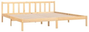 Estrutura de cama 200x200 cm pinho maciço