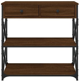 Mesa consola 75x28x75 cm derivados madeira carvalho castanho