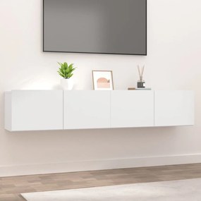 vidaXL Móveis TV 2pcs 80x30x30cm derivados de madeira branco