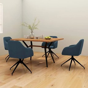 vidaXL Cadeiras de jantar 4 pcs veludo azul