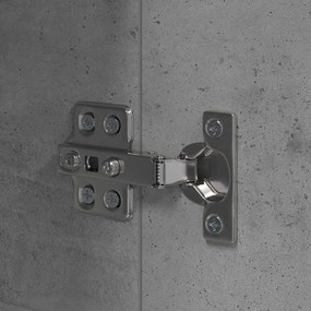 Armário de Cozinha Cinza Concreto 35x50x180 cm Madeira Ingenheirada