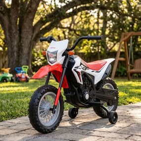 Mota elétrica 12V  para crianças 3 a 6 anos Honda CRF250L Branca