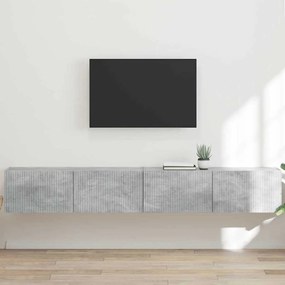 vidaXL Armário de TV de Parede 2 pcs Concreto 98 x 31 x 29,5 cm