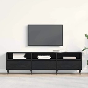 Cabide de TV vidaXL Carvalho Preto 150x30x44,5 cm Madeira de Engenharia