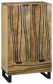 vidaXL Highboard 60x33.5x100 cm Madeira Sólida de Manga