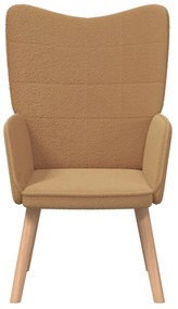 Poltrona Relaxante vidaXL Bege em Tecido Estilo Lã