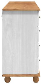 Cômoda "ASKIM" Branca 79x40x133.5 cm Madeira Maciça de Pinho