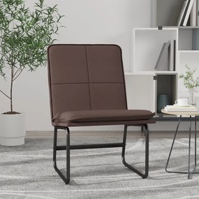 Cadeira lounge 54x75x76 cm couro artificial castanho
