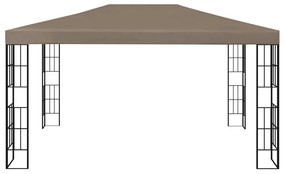 Gazebo 4x3 m cinzento-acastanhado