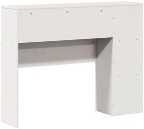 Cabeceira com arrumação 100 cm madeira de pinho maciça branco