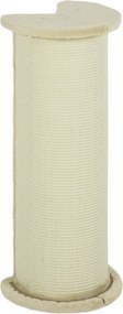 PawHut Arranhador para Gatos, Design de Canto, Poupador de Espaço, 35 cm x 35 cm x 85 cm, Creme branco | Aosom Portugal