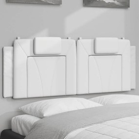 Almofadão de cabeceira 120 cm couro artificial branco