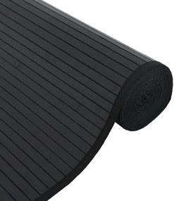 Tapete retangular 60x100 cm bambu preto